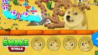 DOGE DAY KING! Snake Rivals Doge Snake Gameplay - Zero at Hero screenshot 2