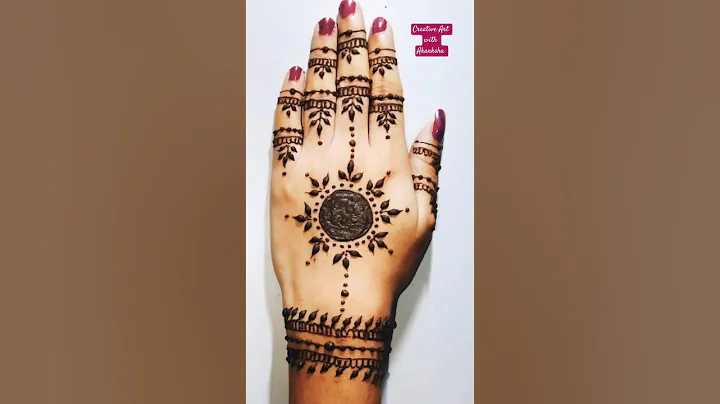 Easy Simple Gol Tikki Beautiful Mehndi Design|| #easymehndi #youtubeshorts #shorts #goltikkimehndi