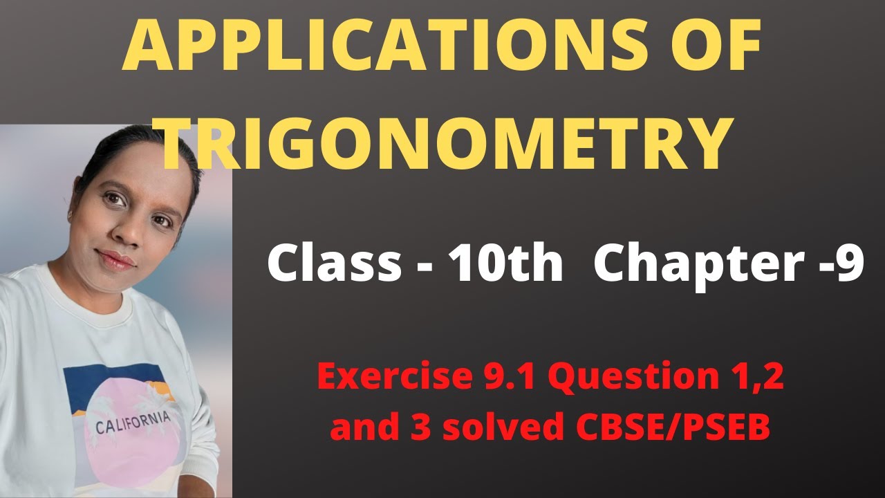 Trigonometry | Some Applications Of Trigonometry Class 10 | Class 10 ...