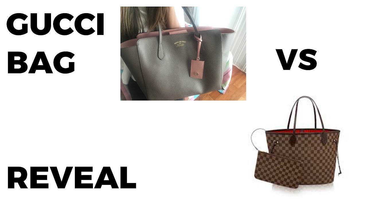 NEW GUCCI BAG REVEAL | Gucci Vs Louis Vuitton Neverfull - YouTube