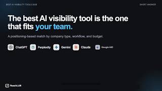 Best AI Visibility Tools 2026: ReachLLM vs Profound vs Peec vs Otterly (By Use Case)