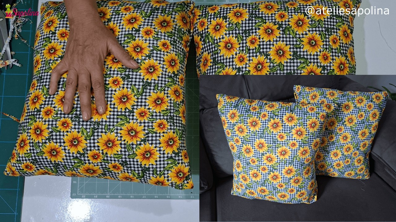 CAPA DE ALMOFADA MAIS FÁCIL QUE VOCÊ JÁ VIU | SEM ZÍPER | PASSO A PASSO SUPER SIMPLES