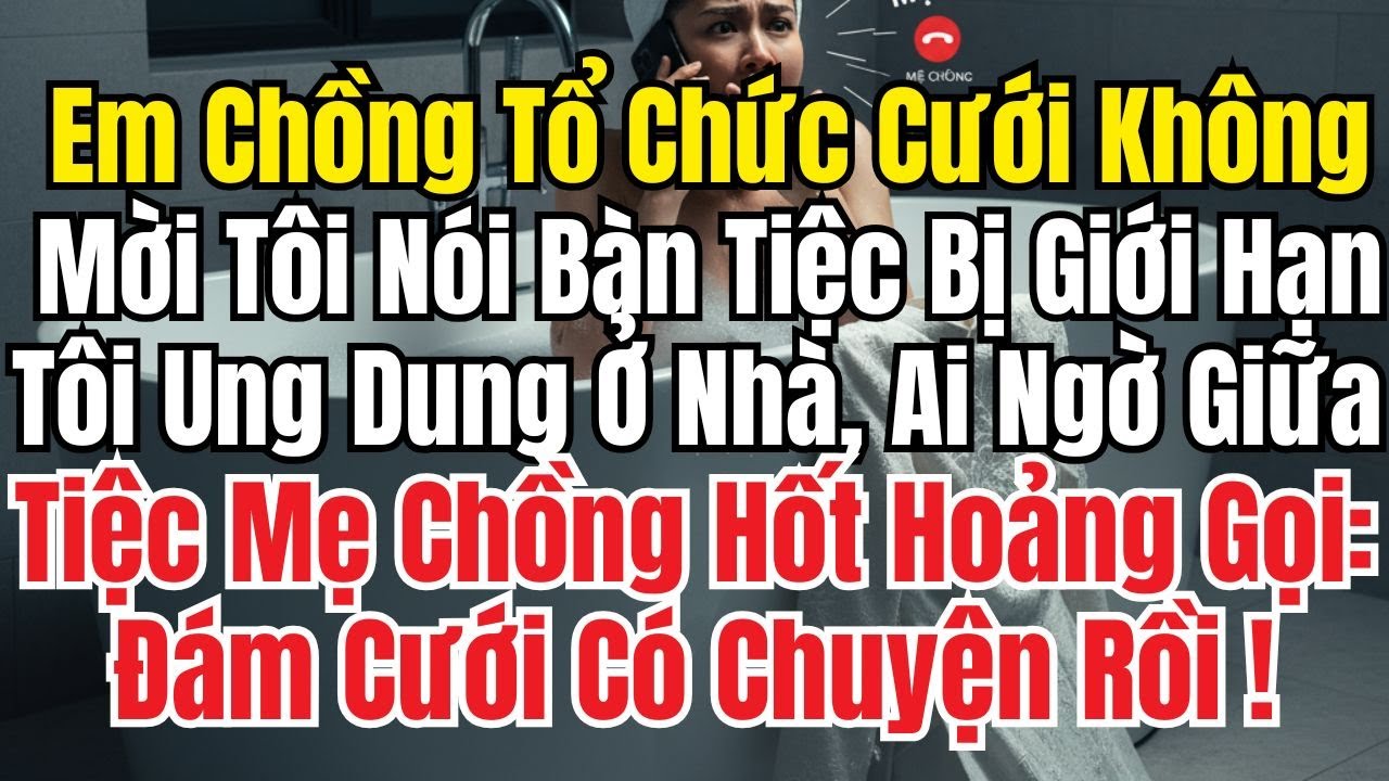 Em Chồng Tổ Chức Cưới Không Mời Tôi, Ai Ngờ Giữa Tiệc Mẹ Chồng Hốt Hoảng Gọi: Có Chuyện Rồi