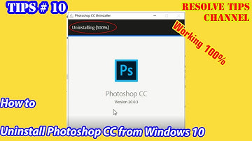 How to Uninstall Adobe Photoshop CC from Windows 10