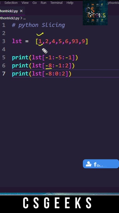Python Slicing #python #coding #python3 #pythontricks - YouTube