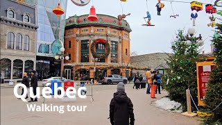 Quebec city Christmas market🎄| The German Christmas Market | Walking Tour 2023 [UHD]
