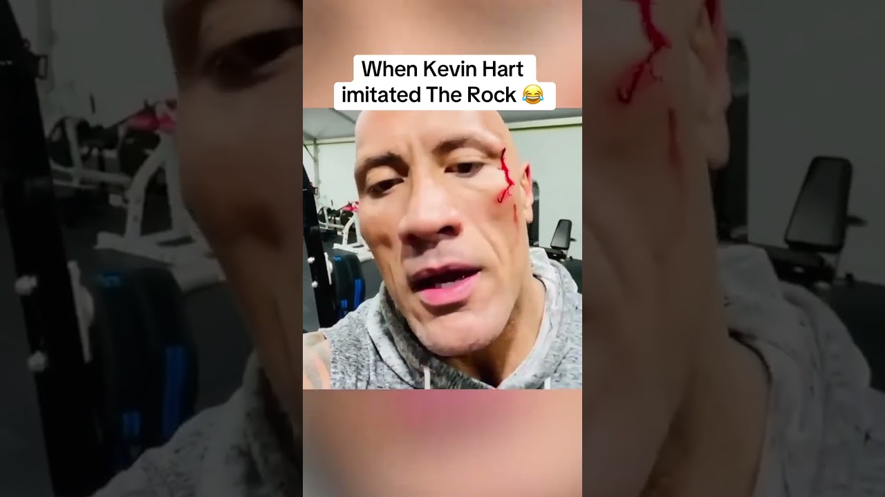Kevin Hart making fun of The Rock 𤣠(via therock, kevinhart4real/IG)