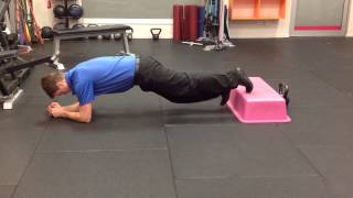 Prone Plank with Reverse Step Up