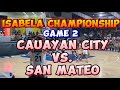 Isabela championship game2 cauayan city vs san mateo isabela intertown 20232023