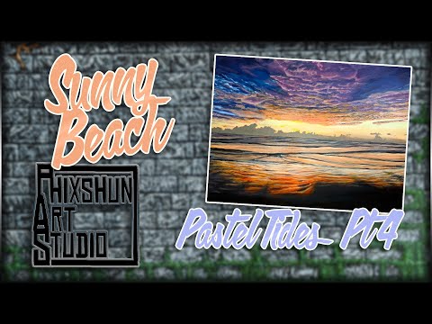 Pastel Tides Pt 4 - Sunny Beach | Phixshun Art Studio | Acrylic Painting