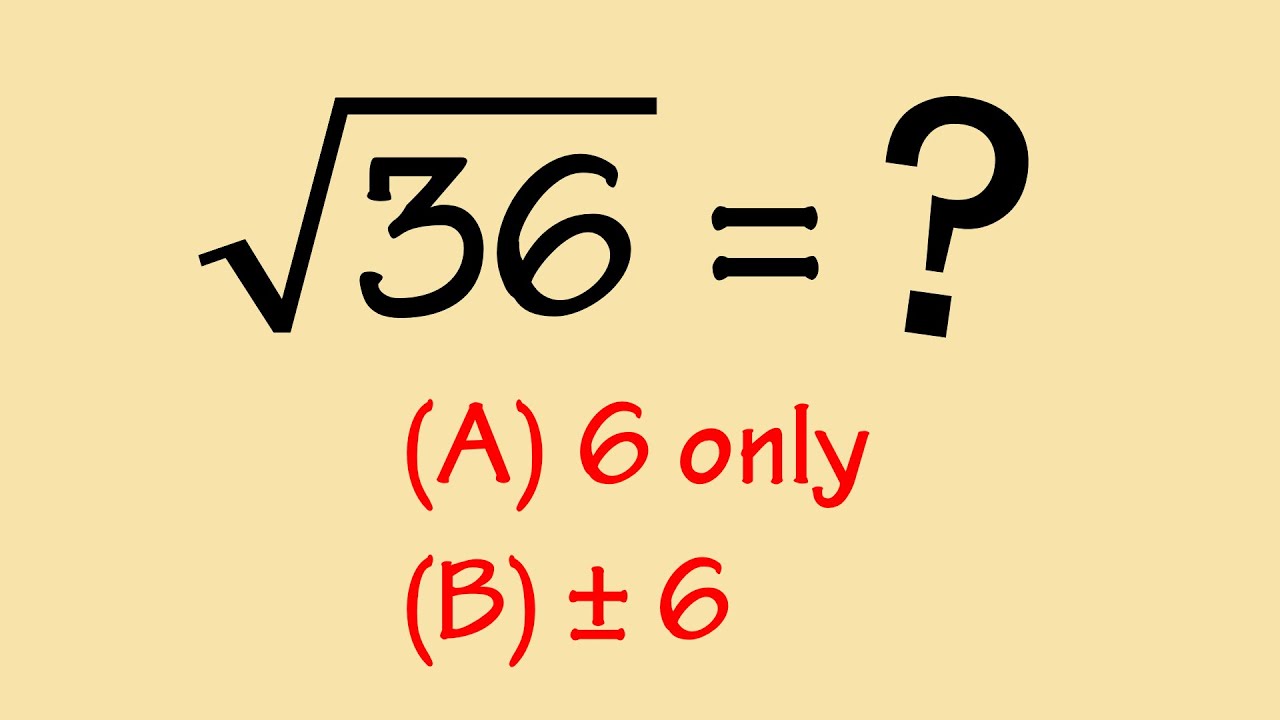 Calculating the Square Root of 36