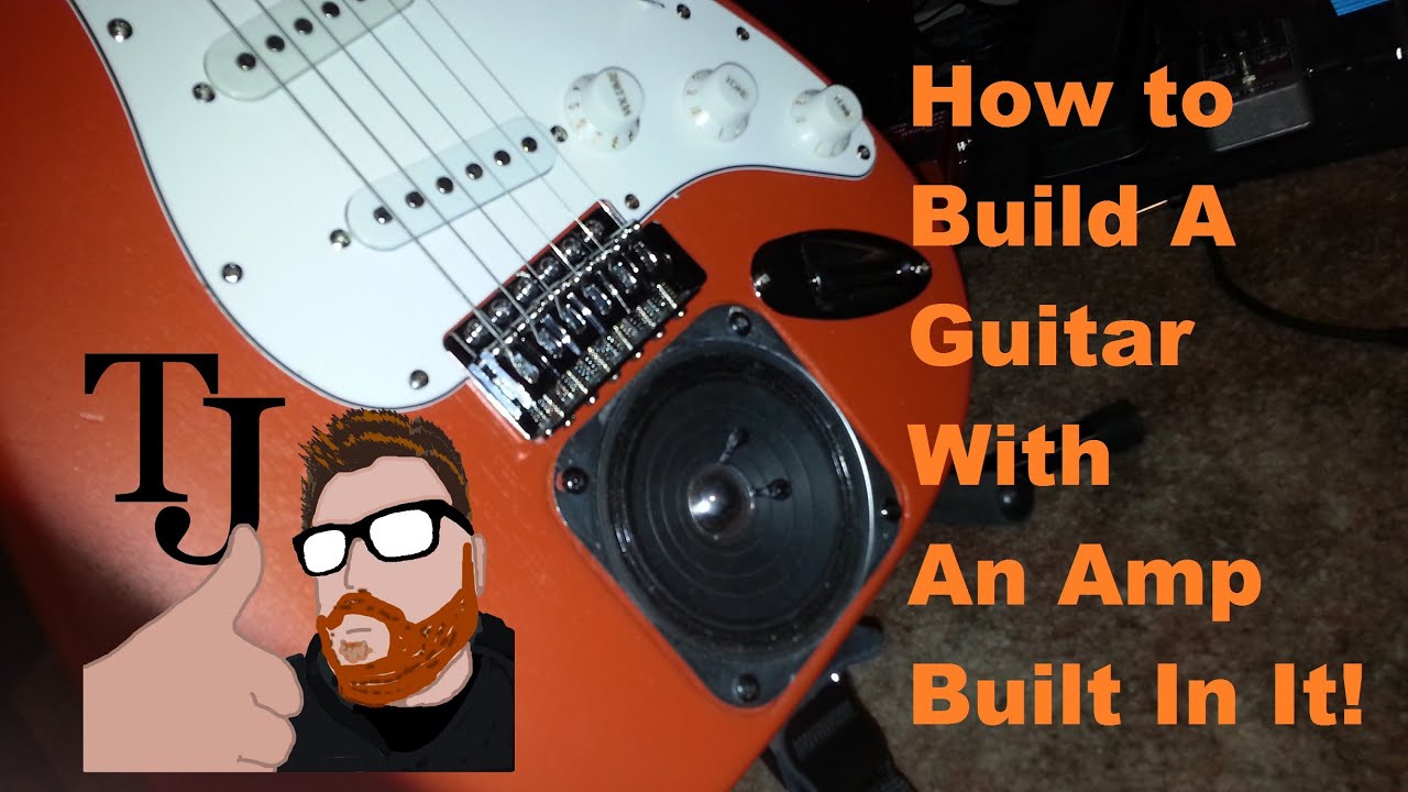 guitar with built in amp and speaker