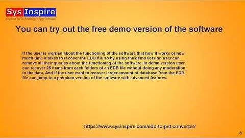 SysInspire EDB to PST Converter