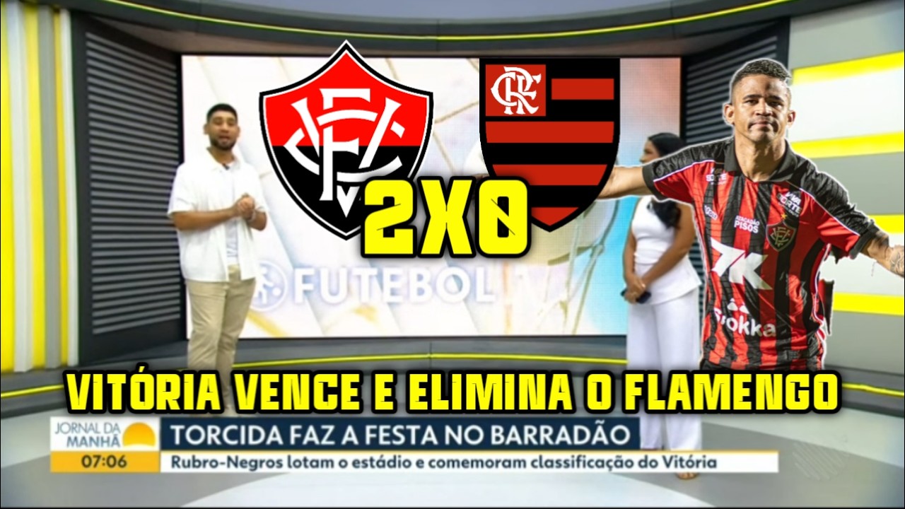 Vitória vence e elimina o Flamengo na Copa do Brasil - YouTube