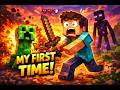 MY FIRST TIME PLAYING Minecraft… THIS HAPPENED 😱