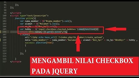 Cara mengambil nilai checkbox pada Jquery