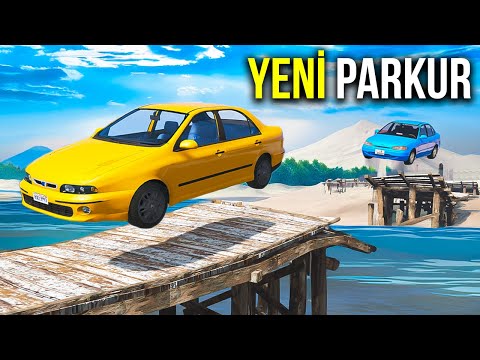 Eski Sedan Arabalar YENİ PARKUR Yıkık Köprü Parkurunda - GTA 5