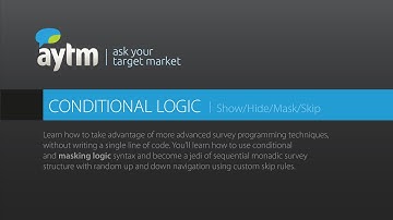 How to set up conditional logic for your online survey | AYTM Market Research