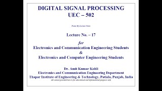 DSP_LECTURE_17 on (Discrete-Time Signal-Processing)