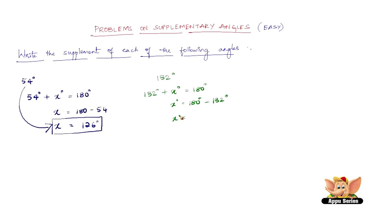 worksheet Supplementary Angles how to solve problems based on supplementary angles easy level set 12 youtube