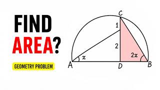 Can You Find the Shaded Area? | A Beautiful Semicircle Geometry Problem