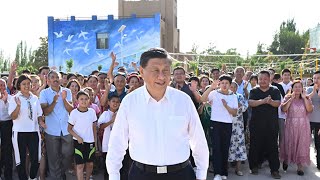 Xi Jinping's inspection tour to Xinjiang: United like pomegranate seeds