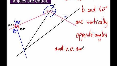 Vertically opposite angles are equal