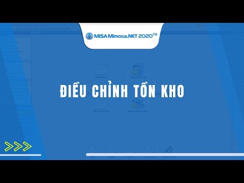 Điều chỉnh tồn kho | MISA MIMOSA.NET