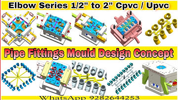 Elbow 2 Cavity to 32 Cavity Mould Design concept Video || Designer Ali || Pvc pipe fittings Design