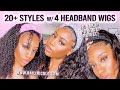 4 HEADBAND WIGS IN 20+ STYLES! | THE BEST BEGINNER FRIENDLY WIG EVER | WWW.BAILINICOLE.COM