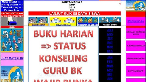 APLIKASI ADMINISTRASI BK HARIAN, LAPORAN MINGGUAN, LAPORAN KONSELING, STATUS KONSELING GRATIS