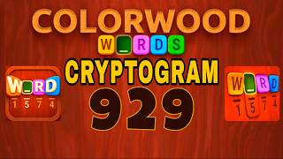 COLORWOOD WORDS CRYPTOGRAM level 929