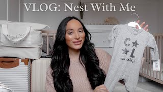 VLOG: NEST, CLEAN \& ORGANISE WITH ME || BABY HAUL || 31 weeks pregnant | Cleaning motivation