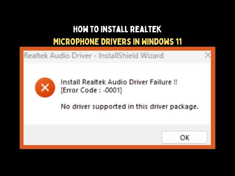 How to Install Realtek Microphone Drivers in Windows 11