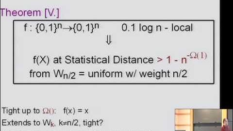 The Complexity of Distributions - Emanuele Viola