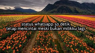 status whatsapp 30 detik.. ( tetap mencintai meski bukan milikku lagi ).