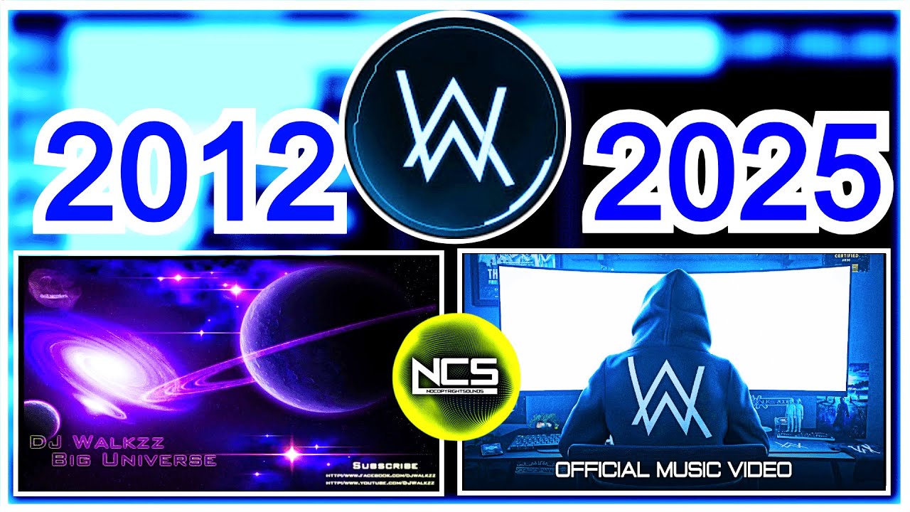 Alan Walker's Most Viewed Videos On YouTube: (2012 - 2025), image size:1280x720
