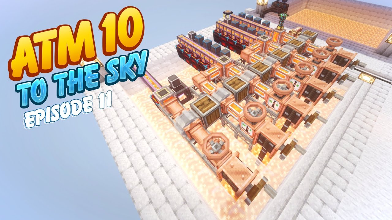 How to Get Infinite Lava with Create - ATM10 To the Sky - Ep 11 Minecraft Sky Block