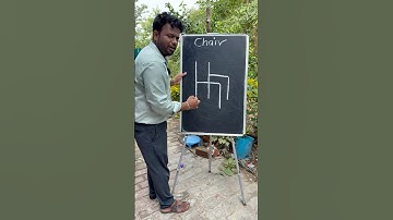 H = How to draw a Chair 🪑 Step By Step For Beginners #art #shorts #drawing