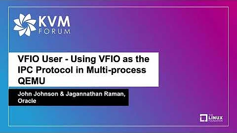 VFIO User - Using VFIO as the IPC Protocol in Multi-process QEMU - John Johnson & Jagannathan Raman