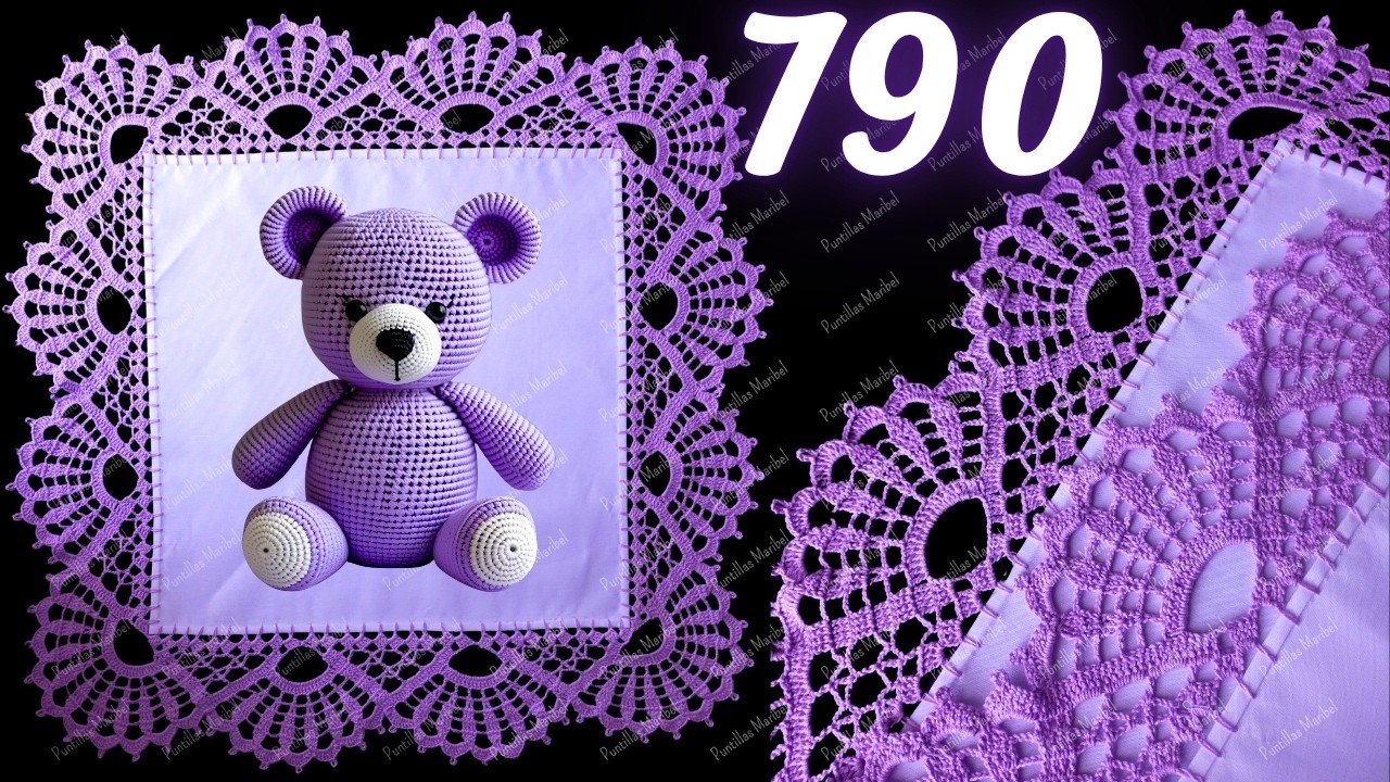 Fascinante puntilla de UNA SOLA VUELTA ideal para manteles o servilletas grandes 🪷 790