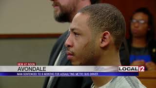 Man who assaulted 62-year-old Metro bus driver sentenced