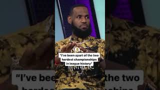 Instagram Reel: Lebron Says He's Been Apart 2 Of The Hardest Champions In NBA History