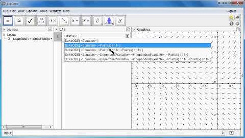 How to Sketch a Solution Curve in a Slope Field by Geogebra
