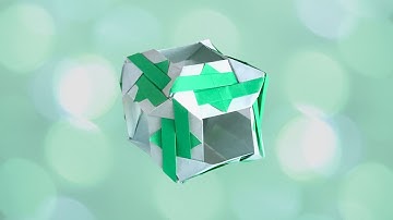 Modular Origami 12 Unit Cube sonobe unit variations #modularorigami