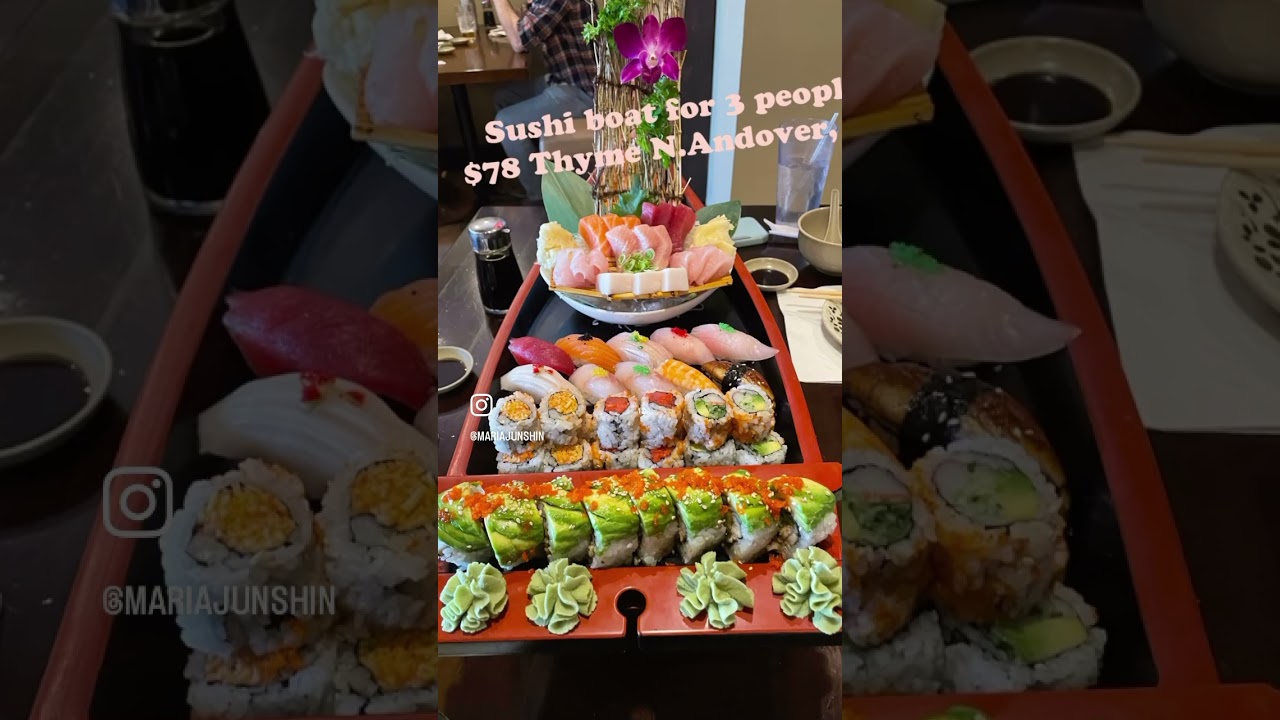Compared Sushi Boat for 3 people near Andover, MA 3인분 스세세트를 비교 