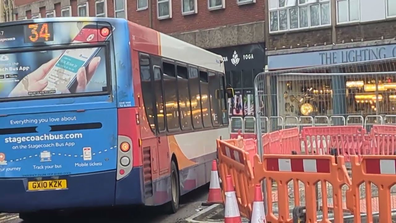 Here is the Stagecoach bus 27657 on the number 34 in Guildford Saturday 7 March 2026