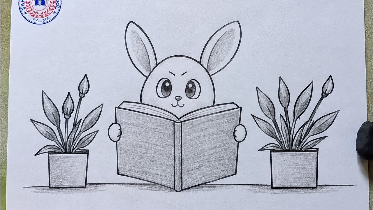 Easy Rabbit Drawing Step by Step 🐇 | Cute Bunny Drawing | #shorts # ...