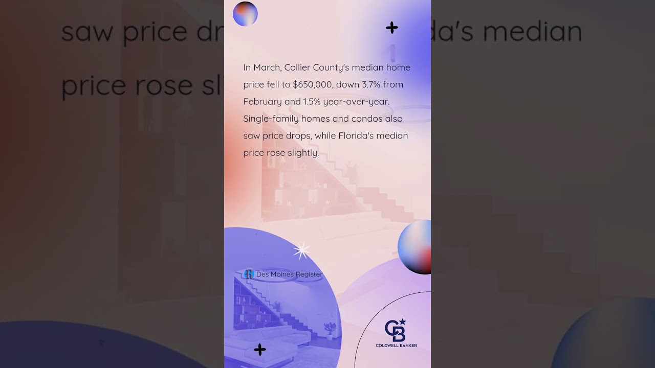 Collier County, FL real estate prices decline. Find out the amount here