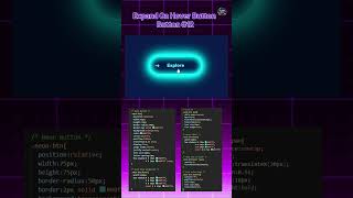 Insane Glow Expand Button 💙 HTML CSS Only #coding #webdevelopment #shortsfeed #trendingshorts #reels